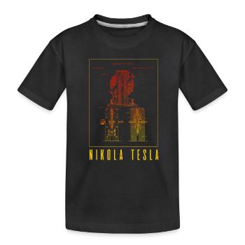 Tesla Nikola, Tesla Nikola Nikola, Tesla, - Kids' Premium Organic T-Shirt - black - Front