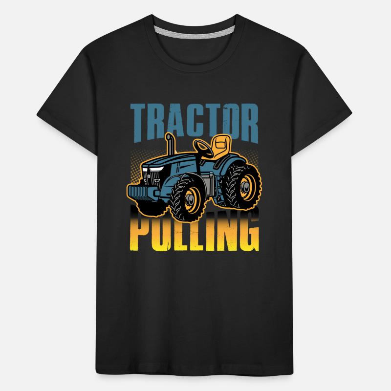 tractor pulling, tractor pulling, racing, Kids' Premium Organic T-Shirt