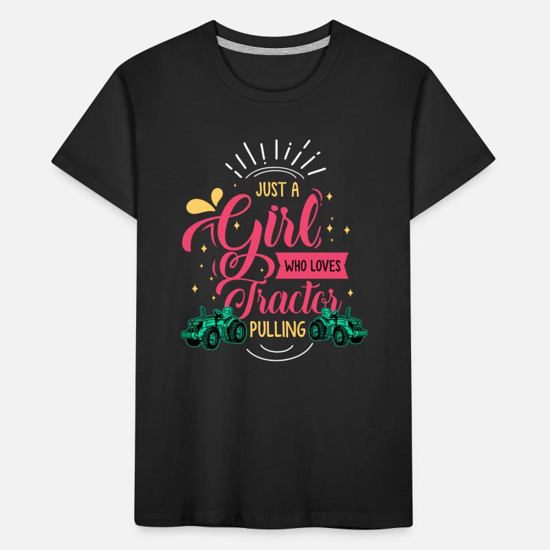 tractor pulling, tractor pulling, drag, Kids' Premium Organic T-Shirt