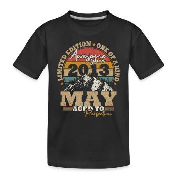 Mai 2013 Vintage Cadeau D’anniversaire 10 ans - T-shirt bio Premium Enfant - noir - Devant