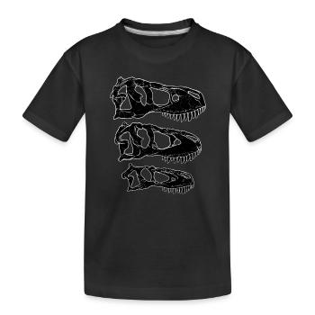 Daspletosaurus Tarbosaurus Tyrannosaurus Rex - Kinder Premium Bio T-Shirt - Schwarz - Vorne