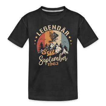 September 1963 - September 1963 Jahrestag 1963 - Kinder Premium Bio T-Shirt - Schwarz - Vorne
