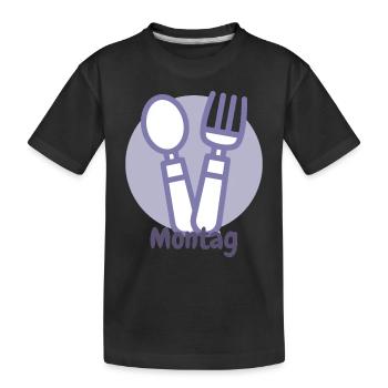 Lundi - T-shirt bio Premium Enfant - noir - Devant
