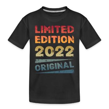 Fête d’anniversaire en édition limitée vintage 2022 - T-shirt bio Premium Enfant - noir - Devant