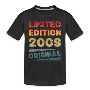 Limited Edition Geburtstag Party Jahrgang 2009 - Kinder Premium Bio T-Shirt - Schwarz - Vorne