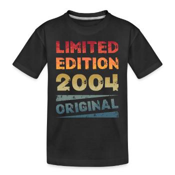 Limited Edition 20th Birthday Party Vintage 2004 - Kids' Premium Organic T-Shirt - black - Front