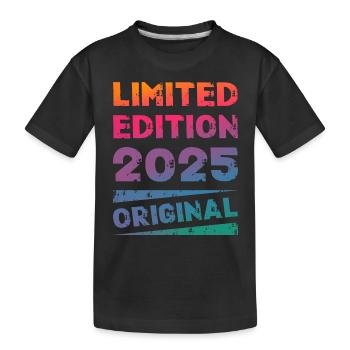 Limited Edition Birthday Party Vintage 2025 - Kids' Premium Organic T-Shirt - black - Front