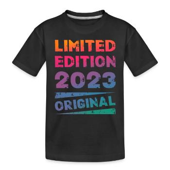 Édition Limitée Fête d’Anniversaire Millésime 2023 - T-shirt bio Premium Enfant - noir - Devant