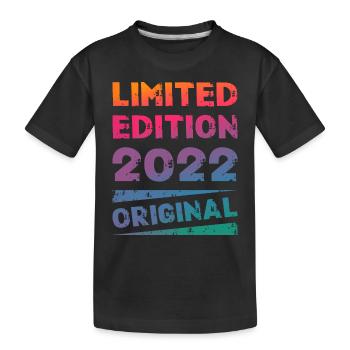 Fête d’anniversaire en édition limitée vintage 2022 - T-shirt bio Premium Enfant - noir - Devant