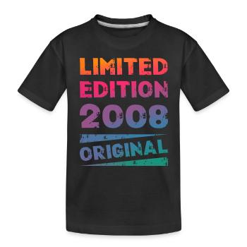 Limited Edition Birthday Party Vintage 2008 - Kids' Premium Organic T-Shirt - black - Front