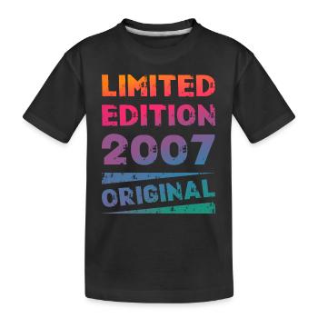 Limited Edition Birthday Party Vintage 2007 - Kids' Premium Organic T-Shirt - black - Front