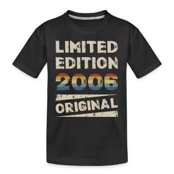 Limited Edition 18th Birthday Party Vintage 2006 - Kids' Premium Organic T-Shirt - black - Front