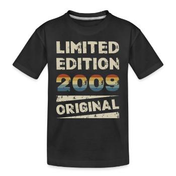 Limited Edition Geburtstag Party Jahrgang 2009 - Kinder Premium Bio T-Shirt - Schwarz - Vorne