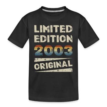 Limited Edition 21 Birthday Party Vintage 2003 - Kids' Premium Organic T-Shirt - black - Front