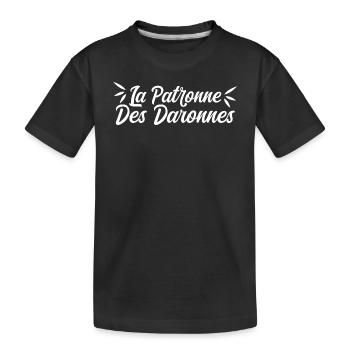 Der Schutzpatron der Daronnes - Kinder Premium Bio T-Shirt - Schwarz - Vorne