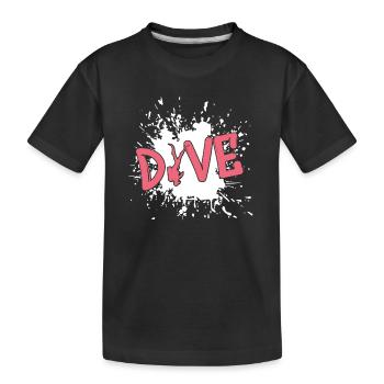 tauchen, diving, taucher, apnoe - Kinder Premium Bio T-Shirt - Schwarz - Vorne
