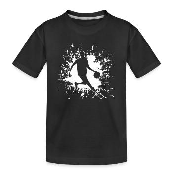 Basketball Basketballer BBall Streetball - Kinder Premium Bio T-Shirt - Schwarz - Vorne