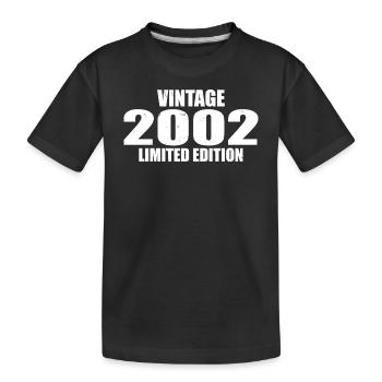 Vintage 2002 Birthday 2002 Retro 2002 - Kids' Premium Organic T-Shirt - black - Front