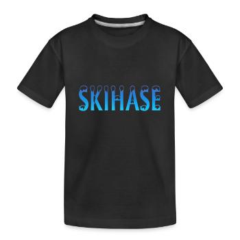 Skihase - Kinder Premium Bio T-Shirt - Schwarz - Vorne