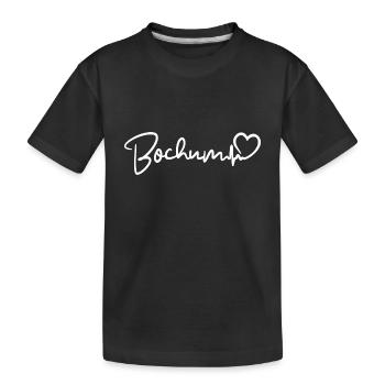 Bochum Herzschlag - Kinder Premium Bio T-Shirt - Schwarz - Vorne