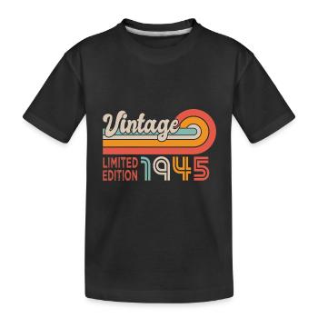 1945 anniversaire Né en 1945 - T-shirt bio Premium Enfant - noir - Devant