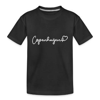 Copenhagen heartbeat - Kids' Premium Organic T-Shirt - black - Front
