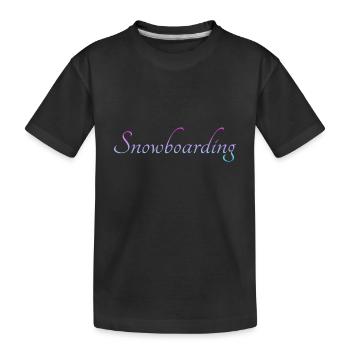 snowboarding - Kinder Premium Bio T-Shirt - Schwarz - Vorne