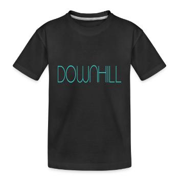 downhill - Kinder Premium Bio T-Shirt - Schwarz - Vorne