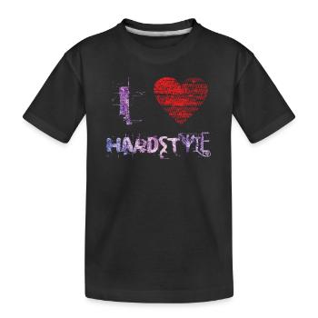 j'aime Hardtech techno hardstyle festival raver - T-shirt bio Premium Enfant - noir - Devant