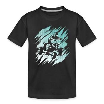 Quad Biker Design Offroad Quad Bike ATV - Kids' Premium Organic T-Shirt - black - Front