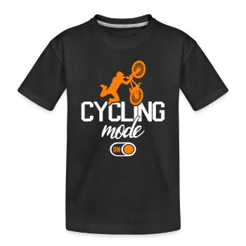 Vélo de montagne Vélo de montagne amusant - T-shirt bio Premium Enfant - noir - Devant
