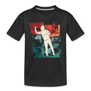 Joueur de fléchettes Joueur de fléchettes vintage - T-shirt bio Premium Enfant - noir - Devant