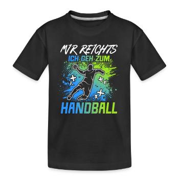 Handballer Handball Spieler Spruch Handballspieler - Kinder Premium Bio T-Shirt - Schwarz - Vorne