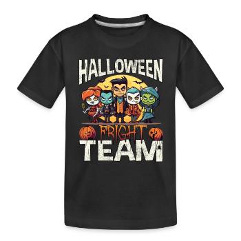 Funny Happy Halloween Zombie Costume for Groups - Kids' Premium Organic T-Shirt - black - Front