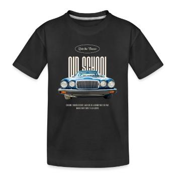 old school muscle car - Kids' Premium Organic T-Shirt - black - Front