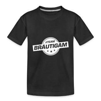 Équipe Marié Fête de mariage Mariage - T-shirt bio Premium Enfant - noir - Devant