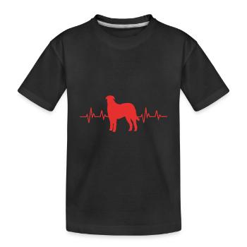 Irish wolfhound - Kids' Premium Organic T-Shirt - black - Front