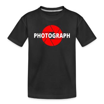 photograph fotograf photo shoot - Kinder Premium Bio T-Shirt - Schwarz - Vorne