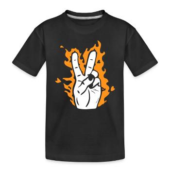 Signe de Paix - T-shirt bio Premium Enfant - noir - Devant