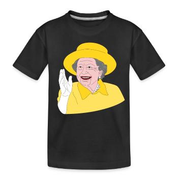 Elizabeth II - 70th Anniversary of the Throne - Design Shirt - Kids' Premium Organic T-Shirt - black - Front