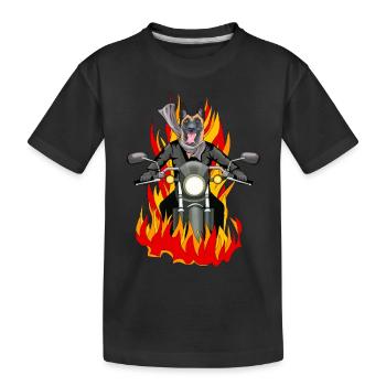 Right Malinois fire - Kids' Premium Organic T-Shirt - black - Front