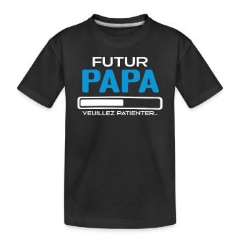 Futur papa Idée Cadeau Futur Père - T-shirt bio Premium Enfant - noir - Devant