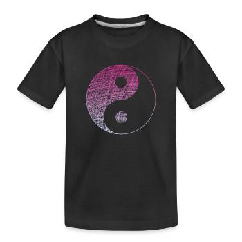 yin yang - Kinder Premium Bio T-Shirt - Schwarz - Vorne