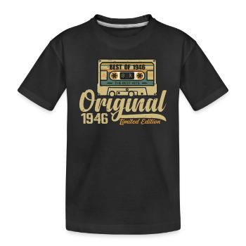 Original 1946 Jahrgang - 1946 Geburtstagsgeschenk - Kinder Premium Bio T-Shirt - Schwarz - Vorne