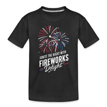 Pyrotechnie Feux d’artifice Pyrotechnie - T-shirt bio Premium Enfant - noir - Devant