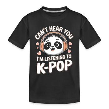 Musique K-Pop Pop Coréenne - T-shirt bio Premium Enfant - noir - Devant