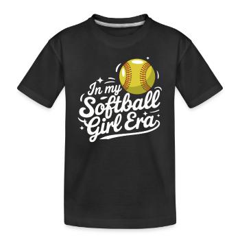 Softball Sports Joueur de softball - T-shirt bio Premium Enfant - noir - Devant