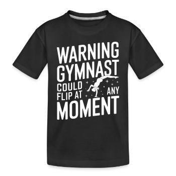 Turnen Turner Gymnastik - Kinder Premium Bio T-Shirt - Schwarz - Vorne