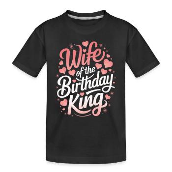Frau Ehefrau Partnerin Familie Verheiratet - Kinder Premium Bio T-Shirt - Schwarz - Vorne