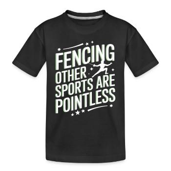 Fencing Fencers - Kids' Premium Organic T-Shirt - black - Front